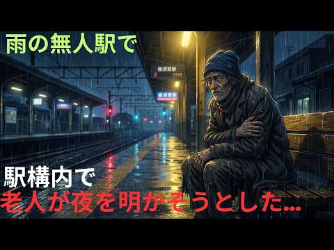 【アニメ】雨の無人駅で横須賀駅23:55横須賀駅駅構内で老人が夜を明がとうとした... thumbnail