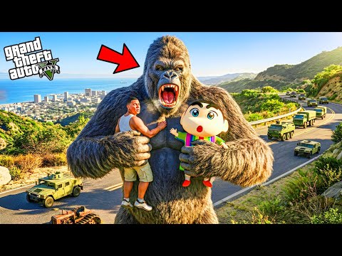 GTA 5 : Franklin & Shinchan Save Los Santos from Giant King Kong ? | GTA 5 Bangla Gameplay thumbnail