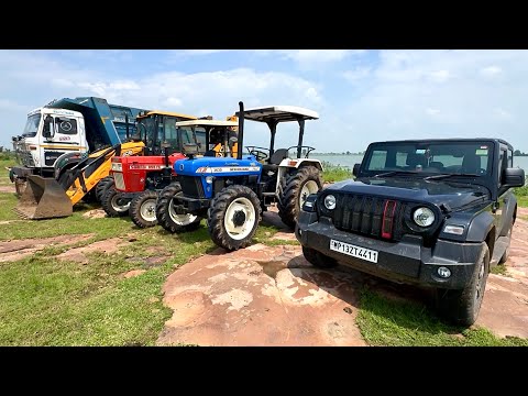 Mud Test of JCB 3dx | Mahindra Thar | TATA 2518 Tipper | Swaraj 855 Fe | New Holland 3630 thumbnail