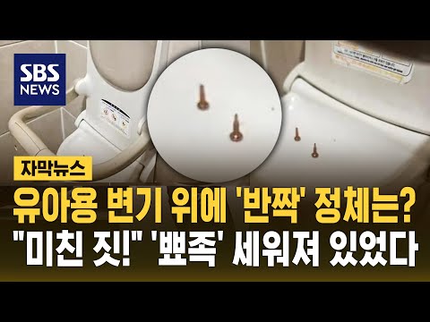 유아용 변기 위에 '반짝' 정체는?.."미친 짓!" '뾰족' 세워져 있었다 (자막뉴스) / SBS thumbnail