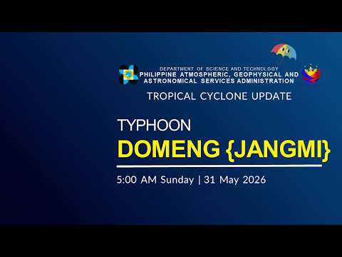 Press Briefing:  Typhoon Domeng  (Jangmi ) issued at 5:00 AM | May 31, 2026 - Sunday thumbnail