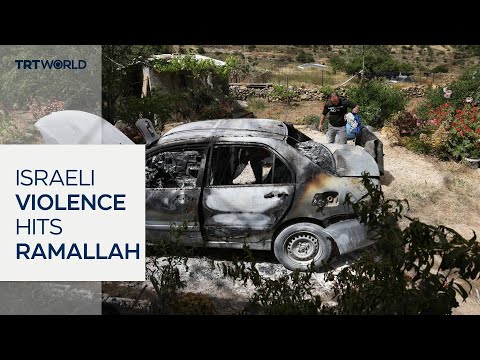 Illegal Israeli settlers set fire to Palestinian land thumbnail