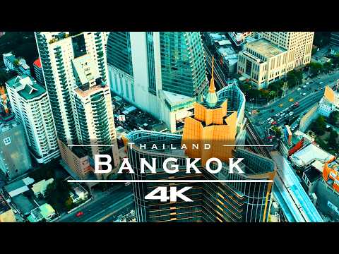 Bangkok Thailand 4K UHD | Aerial Drone Journey with Relaxing Electro Chill Music thumbnail