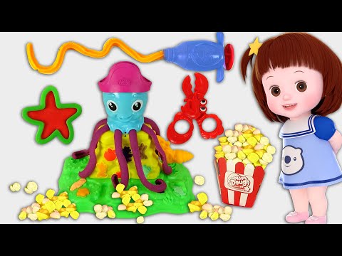 Baby Doli and popcorn play doh food toys thumbnail