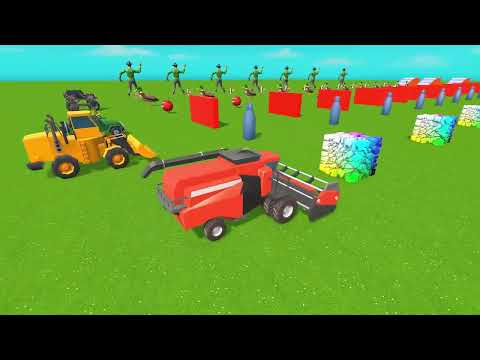 New Game - Tractor and Other Vehicles vs Various Items - Who will survive? thumbnail