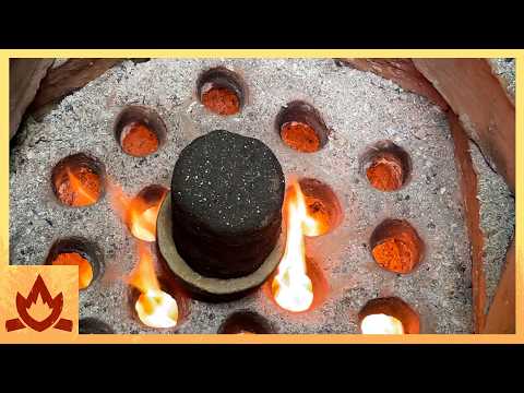 Primitive Technology: Grate furnace, wood fired smelting experiment thumbnail