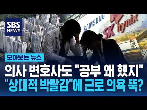 의사 변호사도 "공부 왜 했지".."상대적 박탈감"에 근로 의욕 뚝? / SBS / 모아보는 뉴스 thumbnail