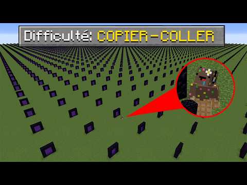 Finir Minecraft mais chaque BLOC que je pose EST MULTIPLIÉ.. thumbnail