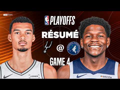 Résumé : SPURS @ TIMBERWOLVES, un game 4 INCROYABLE thumbnail