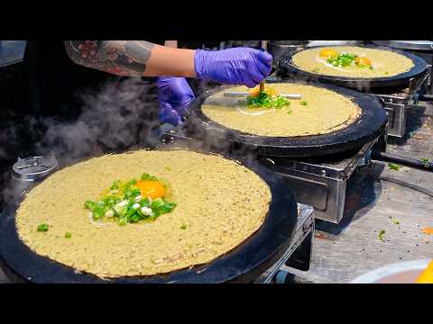 5 Kinds of Best Taiwanese Omelette Pancake Making / 5種超美味台灣蛋餅 - Taiwan Street Food thumbnail
