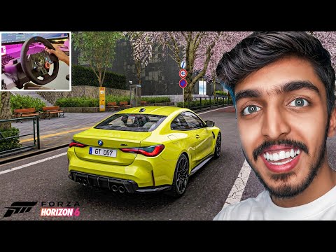 I Bought a BMW M4 and Became a Street Racer with Logitech G29 STEERING WHEEL in Forza Horizon 6! thumbnail