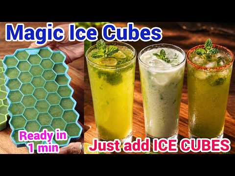 Summer Special Magic Ice Cubes - 3 in 1 Magic Ice Cubes | 3 Easy Drinks Recipe - Quick Summer Drinks thumbnail