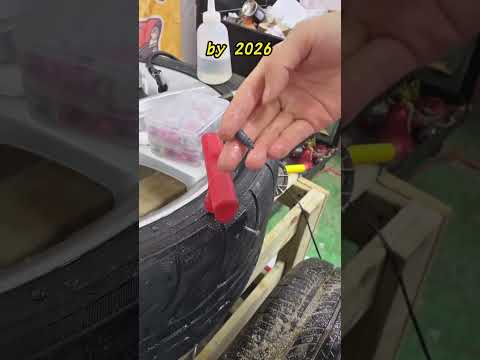 Flat tire repair these self-sealing rubber  nails plug punctures fast without removing the tire. 🛞 🚗 thumbnail