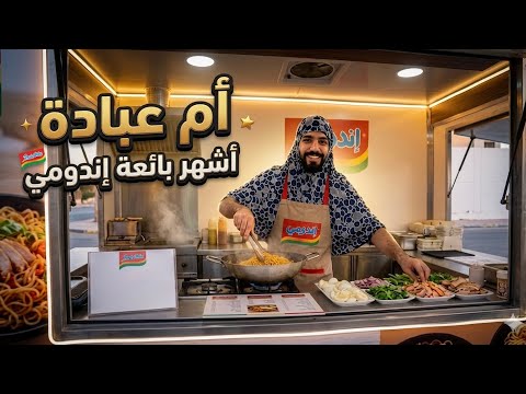 اقوى مشروع بيع اندومي بالسر بإشراف ام عبادة وابو عبادة 🍝😁 حطموا الاسعار 🔥🤣 obada kauoge  thumbnail