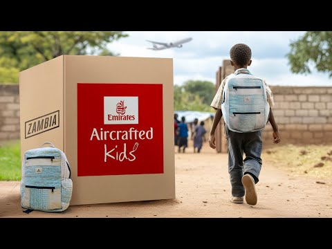 Schoolbags Made from Aircraft Seats Give New Hope to Kids in Zambia | Aircrafted KIDS by Emirates thumbnail