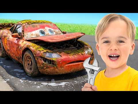 Vlad and Niki Restoration Lightning McQueen toy car thumbnail