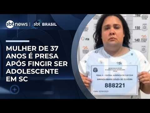 Mulher de 37 anos é presa após fingir ser adolescente por mais de 1 ano em SC | #SBTBrasil thumbnail