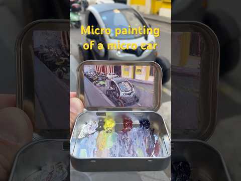 Painting a Renault Twizy in Paris. #Twizy #car #Paris #oilpainting #pleinairpainting thumbnail