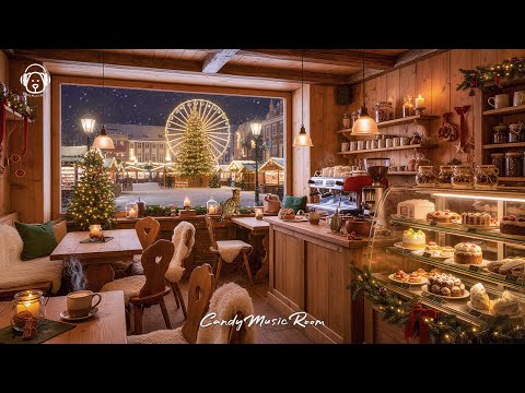 German Christmas Market Café Ambience ?☕ | Cozy Jazz Music, Winter Coffee Shop ASMR thumbnail