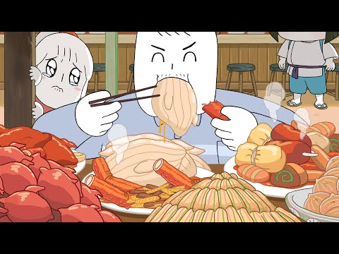 잼 미니의 행방불명 -애니먹방 (센과 치히로 패러디) / The Spiriting Away Of Sen And Chihiro Mukbang! Animation ASMR thumbnail