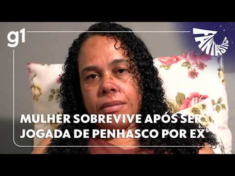 Fantástico: Mulher que sobreviveu após ser jogada de penhasco relata momentos de tensão thumbnail