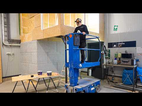 Building a Garage Office with Big Windows and Wood Wool Panels thumbnail