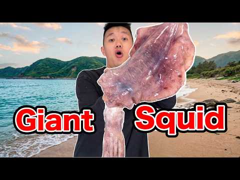 Title: 0.01kg vs 2.5kg Giant Squid Challenge！0.01kg 對決 2.5kg 巨無霸軟絲挑戰！ thumbnail