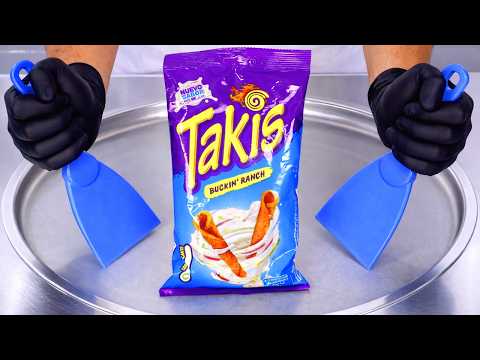 Takis Buckin' Ranch Ice Cream Rolls | ASMR thumbnail