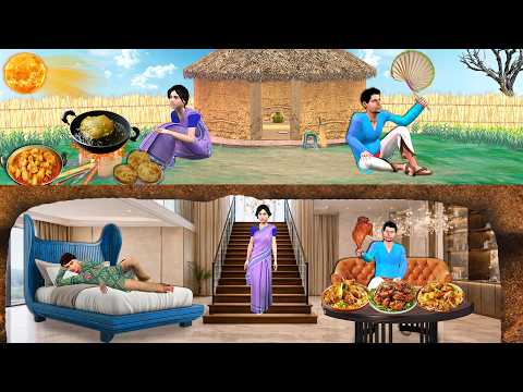 Poor Jhopdi House Man's Underground Luxury House Chicken Biryani Party Hindi Kahaniya Moral Stories thumbnail