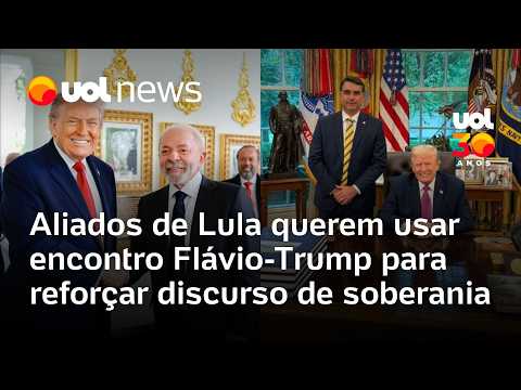 Aliados de Lula querem usar encontro de Flávio Bolsonaro e Trump para reforçar discurso de soberania thumbnail