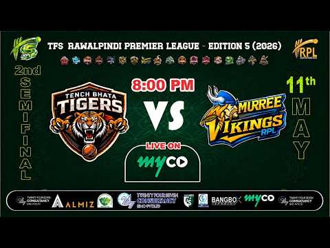 Tigers vs Vikings | Rawalpindi Premier League Season 5 2026 | Semi-Final 2 | on myco thumbnail