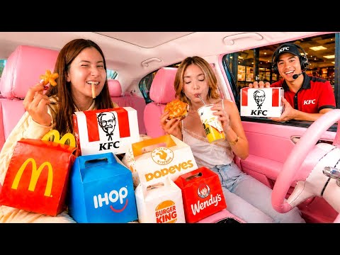 PROBANDO MENÚS PARA NIÑOS EN TODOS LOS RESTAURANTES 🤯🍕🍟 | HERMANAS JM thumbnail