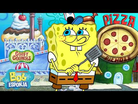 Bob Esponja | Todos os Restaurantes da Fenda do Biquíni 🌭🍝 | 45 Minutos | Bob Esponja em Português thumbnail