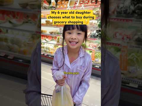 My 6 year old daughter chooses what to buy during grocery shopping 🤔 thumbnail
