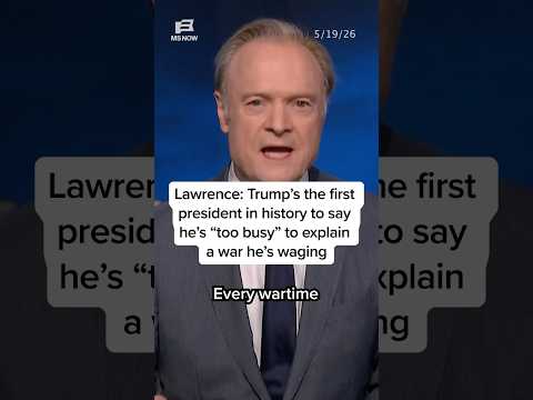 Lawrence: Trump's the first president in history to say he's 'too busy' to explain a war he's waging thumbnail