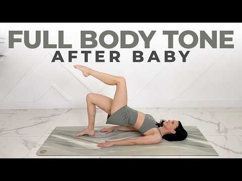 Full Body Postpartum Toning - 20 Minute Workout After Pregnancy thumbnail