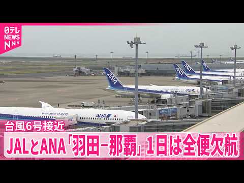【台風6号接近】JALとANA「羽田－那覇」1日は全便欠航 thumbnail