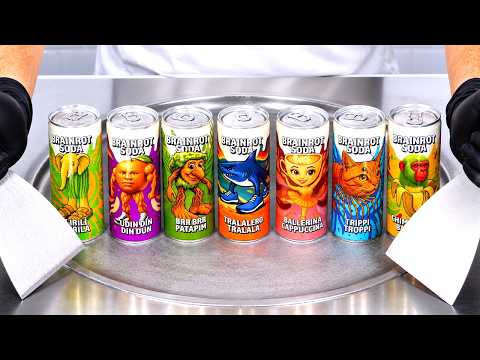 Brainrot Soda - Ice Cream Rolls | ASMR thumbnail