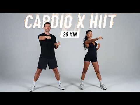 20 MIN CARDIO HIIT WORKOUT - ALL STANDING - Full Body, No Equipment, No Repeats thumbnail