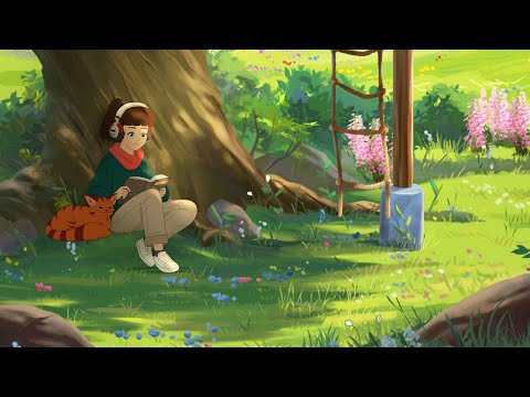 cozy spring lofi 🌸 chill music to study & relax to thumbnail