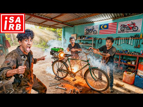 TUKAR BASIKAL JADI MOTOR : PAKAI ENJIN MESIN RUMPUT !! thumbnail