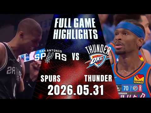 【2025-26 NBA】05/31  Game 7 #聖安東尼奧馬刺 vs #奧克拉荷馬雷霆  全場賽事精華｜ FULL GAME HIGHLIGHTS ｜NBA總冠軍賽都在緯來APP thumbnail