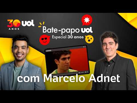 Marcelo Adnet reage à entrevista no 'Bate-Papo UOL Especial 30 Anos' com Diego Sarza | Assista thumbnail
