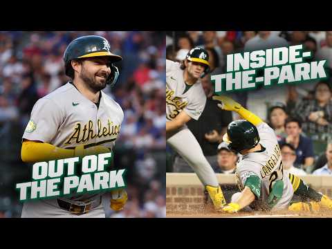 Shea Langeliers hits 2 WILDLY different home runs! 👀 (One into the basket, one INSIDE-THE-PARK! 😳) thumbnail