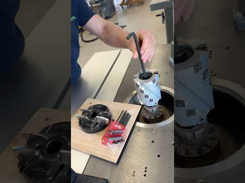 Setting up the @whitehillspindletools raised panel cutter in the shaper to cut all the door panels thumbnail