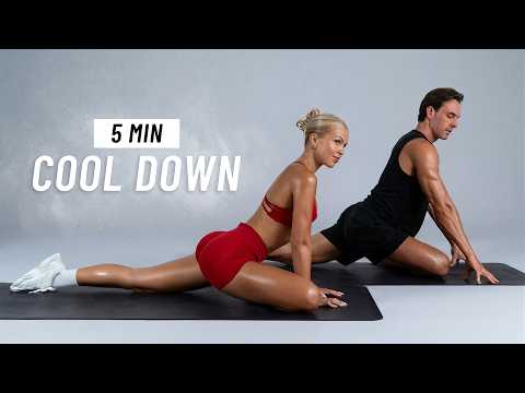 5 Min Full Body Cool Down Stretches - Do After Every Workout thumbnail