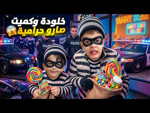 خلودة وكموتة صاروا حرمية وسرقوا محل أكل 😱الشرطة كمشتون وسجنتون😭 thumbnail