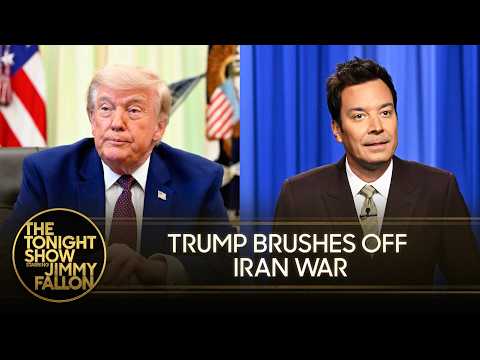 Trump Dismisses Iran War as "Not a Big Thing," Brags About Completing Reflecting Pool | Tonight Show thumbnail
