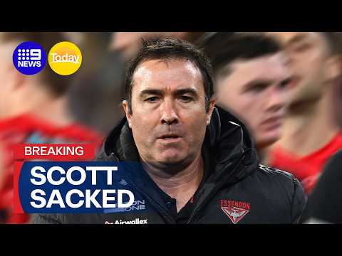 Essendon sacks coach Brad Scott | 9 News Australia thumbnail