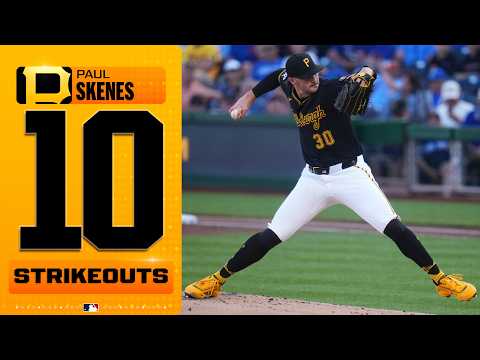 Paul Skenes strikes out 10 BATTERS for the Pirates! 🔥 | MLB Highlights thumbnail